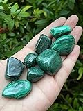 GAF TREASURES Wholesale Malachite Tumbled Stones, Polished Natural Malachite Gemstone, Malachite Polished Rocks (Malachite, 0.5 Pound)