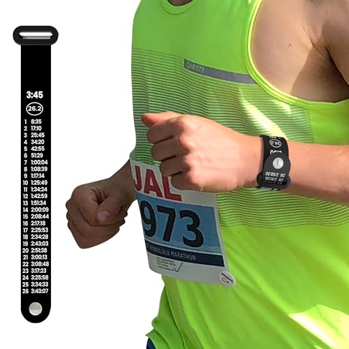 BibBoards Marathon Pace Band Full Marathon 3:45 - Your Personal Pace Coach for Races, Training - Waterproof, Lightweight Race Pace Band to Crush Goals - Running Accessories for Half & Full Marathons