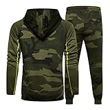 MANLUODANNI Men's Casual Tracksuit Full Zip Running Jogging Athletic Sports Jacket and Pants Set, Camouflage-L