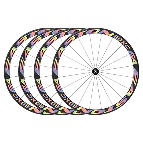 MoJyetli 4Pcs Bike Stickers Bicycle Wheel Rims Light Safety Reflective Stickers Decal for Bikes, Bicycles, Motorcycle Decoration (Type 13)