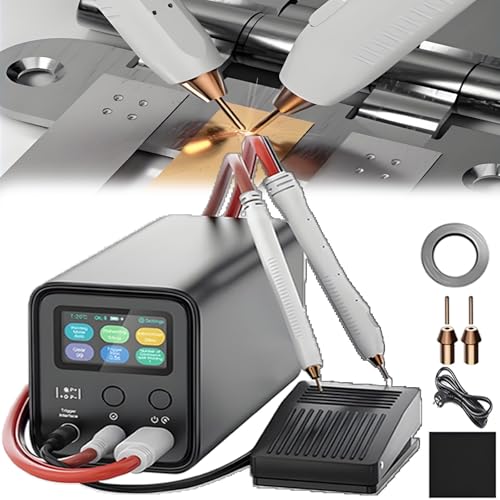 Aijreyie Professional 10kw Battery Spot Welder Machine with 3-Mode Control (Auto/Foot/Manual), Anti-Spark, Double Pulse Welding, Wireless Cycle Charging, Convenient Spot Welding Equipment