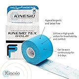 Kinesio Taping - Elastic Therapeutic Athletic Tape Tex Gold FP - Black – 2 in. x 16.4 ft - 6 Pack