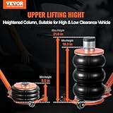 VEVOR Air Jack, 5 Ton/11000 lbs Triple Bag Air Jack, 4-10 S Lifting Pneumatic Jack with Heightened Column Lift up to 21.5"& Adjustable Handle, with Thick Rubber Pad, Fits for Car, SUV, Pickup Truck