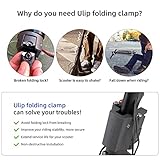 ulip Electric Scooters Folding Clamp Aluminum Vertical Rod Rugged Lock Parts Tighten Clamp Accessories for Xiaomi M365 Pro Pro2 1S MI3 Lite and Ninebot F20 F25 F30 F40 Series(Gray)