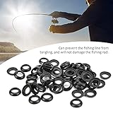 Winding Check Ring, 60PCS Fishing Rod Trim Ring Fishing Rod Building Silicone Elastic Winding Check Dress Ring Fishing Reel Care Accessories(11MM)