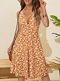 HUHOT Midi Dresses for Women 2025 Sun Dress 2024 Ladies Summer House with Pockets Work V Neck Trendy