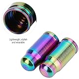 2Pcs Presta Valve Caps, Oil Slick Stem Bolts, Tc4 Titanium Alloy Bike Tire Valve Caps, Multicolor Mountain Road ycle Bike Valve Caps, Dust Covers for Inner Tube Gas Nozzle Bike Valve Caps Bike