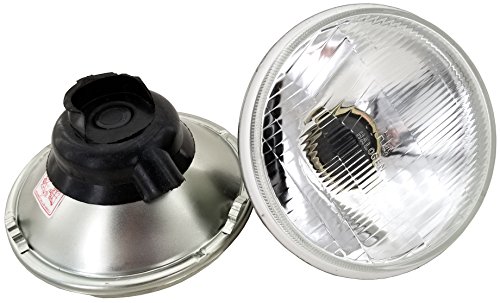 GS Power OEM style 5-inch Round Glass Lens Housing H4 HID for Cars, Truck and Van, LED Halogen High Low Beam Headlight Lamp Conversion Vehicle Light Assembly (Chrome)