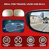 Blind Spot Convex Car Mirrors: XLarge Rear View - Rearview Automotive Mirror for Car - Exterior Accessories and Interior for Women & Men (2Pack)