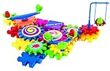 Krazy Gears Gear Building Toy Set - Interlocking Learning Blocks - Motorized Spinning Gears - 81 Piece Playground Edition