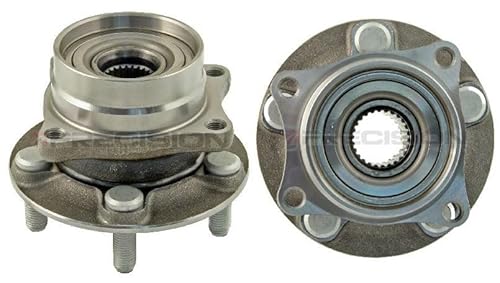 TRQ Front Wheel Hub Bearings Assembly Set Compatible with 2004-2009 Toyota Prius