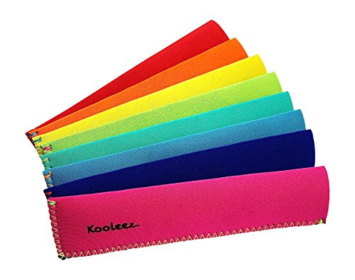 Kooleez - #1 THE ORIGINAL Neoprene FULL LENGTH Freezer Pop Sleeves Ice Pop Sleeves 8-Pack