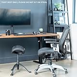 VIVO Under Desk Ottoman Foot Stool, Height Adjustable Elevated Office Leg Rest, Black, CHAIR-FR01