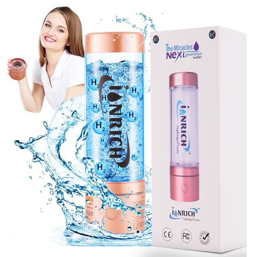 IONRICH HYDROGEN WATER Bottle |SPE-PEM Technology| Platinum ct. Plates | No Chlorine No Ozone Mixing| H2 1500 ~ up to 4000 PPB* | -ORP -300 to -500 mv| Purity 99.96% H2 | Health Benefit