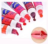 6 Colors Tattoo Magic Color Lip Stain Tint Long Lasting Lip Gloss Sets for Women Peel Off Colored Matte Sexy Color