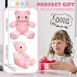 4 Packs Light Up Bear LED Bear Stuffed Animals with Bowtie, Cute Glow Bear Plush Toys Creative Colorful Luminous Light Up Doll Gifts for Boys Girls Bedroom Valentine's Day Christmas Birthday, 12 Inch