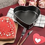 Webake Heart Shaped Springform Pan 9 Inch Nonstick Heart Cheesecake Pan, Large Heart Cake Mold