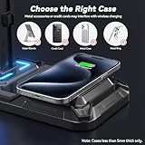 KDD Headphone & Controller Stand with Wireless Charging - Rotatable Headset Stand with 9 Light Modes - Controller Holder with 2 USB and Type C Ports - for Gamers Desktop Accessories