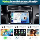 [4+64G]8-Core Android 13 Car Stereo for Hyundai Santa Fe 2006-2012 with Apple Carplay&Android Auto,9 Inch Car Radio with Mirror Link Bluetooth FM/RDS WiFi GPS Navigation SWC Dual USB+AHD Backup Camera