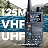 BAOFENG BF-F8HP PRO (UV-5R 7th Gen) 8W Tri Band Two-Way Radio - VHF/1.25M/UHF, IP54, 1000 Channels, GPS, Aviation Band Scanner, NOAA Weather Mode, USB-C Rechargeable Battery