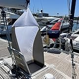 Waterline Design Windscoop Cabin Breeze with Bug Screen Easy to Ventilate Your Boat. Fast Set up with Halyard | Fits All Brands of Large hatches. (WLD1821)