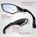 Hafny NEW Handlebar Bike Mirror, HD,Blast-resistant, Glass Lens, HF-MR095 (Anti-glare left)