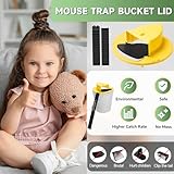 Mouse Traps Bucket Lid, 4 Pack Mouse Trap Bucket Lid for 5 Gallon Bucket, Multi-Catch, Auto Reset, Reusable Rat Trap Lid for Indoor Outdoor Chicken Coop Barn Garage