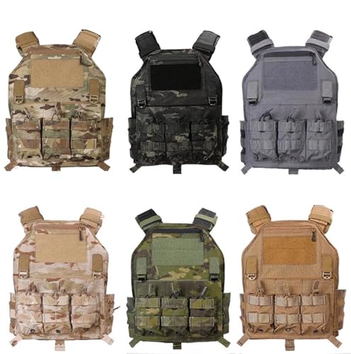 AOJIEQI Emersongear 420 Plate Carrier Combat Vest Mag Pouch Molle Protect Gear (US, Alpha, One Size, Regular, Regular, MC Tropic)