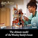 LEGO Harry Potter The Burrow Building Sets for Adults - Collectible Harry Potter Weasley House Kits with 10 Minifigures - Gifts for Men and Women, Fans - 76437