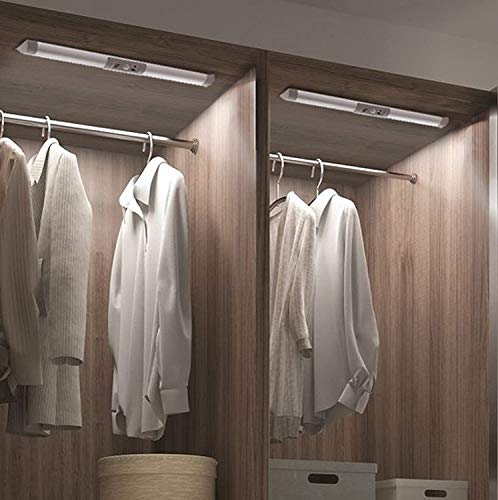 2 Pack Motion Sensor Closet Lighting with lED Closet Lights, Eye Protection Design for Pantry Light Automatic Wireless Lighting, LED Rechargeable Night Lighting for Wardrobe Under Cabinet Lights