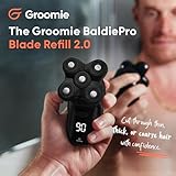 Groomie BaldiePro Cordless Bald Head Shavers for Men, Blade Refill 2.0 - Waterproof Head Shavers Replacement Head - Electric Hair Shaver & Head Razor for Bald Men, Men's Rotary Shaver for Smooth Shave