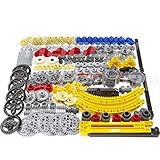 Habow 233pcs Technic-Parts Technic-Gears Axle-Pin-Connector Compatible with Lego-Technic Technic Cam Worm Cogs Gears Steering Parts Differential Engine Kit. MOC Pieces for Replacement Pieces.