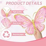 JarThenaAMCS 100Pcs Butterfly Paper Placemats Pink Purple Gold Dining Table Mats Disposable Place Mats for Spring Home Kitchen Restaurant Party Decor Supplies, 13 x 9.3 in