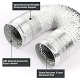 4-Inch Dryer Vent Hose 26FT, Flexible Aluminum Duct with 2 Clamps, Heavy-Duty Four Layer Protection for HVAC Ventilation and Exhaust