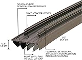 M-D Building Products 67967 Kerf Style 36 Inch Vinyl Replacement Door Bottom with Vinyl Fins, Brown (2 Pack)