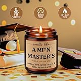 LEADO Graduation Candle - Masters Degree Graduation Gifts for Her, Him - Funny MBA Grad Present, 2025 Grad Gifts for Masters Students, Graduates, Women, Men - Lavender Scented Candles