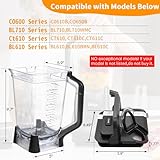 72oz XL Replacement Pitcher for Ninja Blender Top Lid Replacement,72oz Pitcher Blender Parts for Ninja BL610 BL710WM CO610B CT610 Series,NEW Model Top Lid with Rim/Handle Extension ONLY