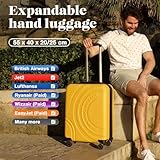 Cabin Max Velocity 55x40x20cm (22x16x8) Expandable Suitcase 4 Wheel Luggage Cabin Bags Suitable for Ryanair, Easyjet, Jet 2 Paid Carry On (Mint Green)