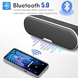 96GB Mp3 Player with Bluetooth 5.0 - Aiworth Portable Digital Lossless Music MP3 MP4 Player for Kids with FM Radio HD Speaker for Sports Running Super Light Metal Shell Touch Buttons