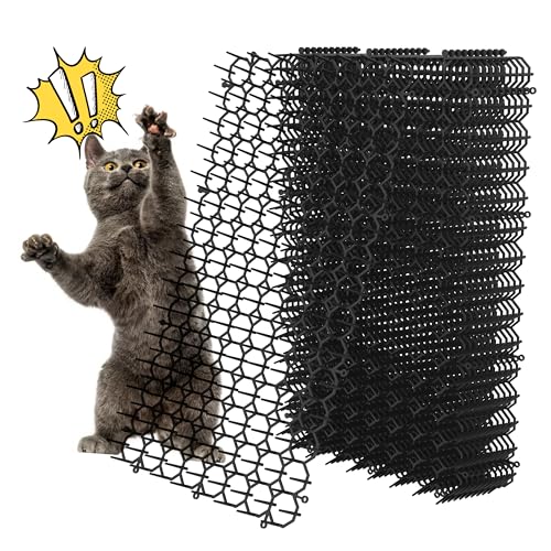 OCEANPAX 16 x 8 Inch Scat Mat for Cats, 10 Pack Scat Mat with Spikes, Cat Deterrent Outdoor for Dogs - Cat Spike to Keep Other Animals Away from Furniture, Plants (10 Pack)