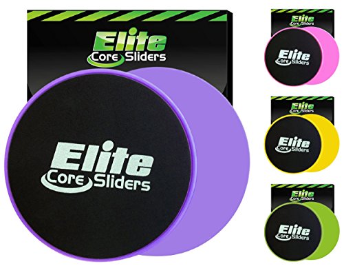 Elite Sportz Core Sliders for Working Out - Pack of 2 Compact, Dual Sided Gliding Discs for Full Body Workout on Carpet or Hardwood Floor - Fitness & Home Exercise Equipment - Small Gift for Athletes