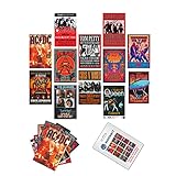 Woonkit Vintage Rock Band Posters for Room Aesthetic, 70s 80s 90s Retro Bedroom Decor Wall Art, Concert Poster Collage, Old Music Album Cover Prints (12 SET B, 7.8X11.8 INCH)