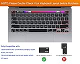 MacBook Pro 13 Shortcuts Keyboard Cover Skin for 2024 MacBook Pro 13 inch M2 A2338 2023 2022 2021 2020 M1 A2338 A2289 A2251 & MacBook Pro 16" A2141 Touch Bar MAC OS Shortcut Keyboard Protector Skin