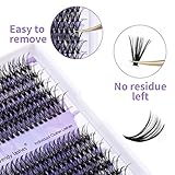 Cluster Eyelashes 30D/40D 240PCS 16-20mm Mixed Individual Lashes C/D Curl 0.07mm Matte Black Cluster Eyelash Extensions Soft Lightweight Individual Lashes Cluster 3D Effect (30/40D-C, 16-20mm Mixed)