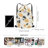 XEYOU Drawstring Sports Backpack Lightweight Gym Yoga Sackpack Shoulder Rucksack Casual Outdoor Daypack for Women and Men (Pineapple Pattern) Large