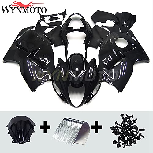 Complete Black Ful Fairing Kit Fit for Suzuki GSXR1300 Hayabusa 1997-2007 1998 99 00 01 02 03 04 05 2006 GSXR 1300 Injection Mold ABS Plastic Fairings Aftermarket Bodyframe Kit Set