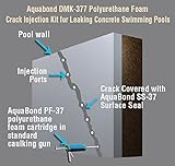 AquaBond Pool Crack Repair Kit | Gunite, Fiberglass, and Concrete Pool Repair Putty | Polyurethane Sealant for Cracks & Leaks | Easy DIY | Polyurethane Foam Concrete Crack Filler | DMK - 377