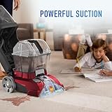 Hoover Power Scrub Deluxe Carpet Cleaner Machine, Upright Shampooer, FH50150, Red