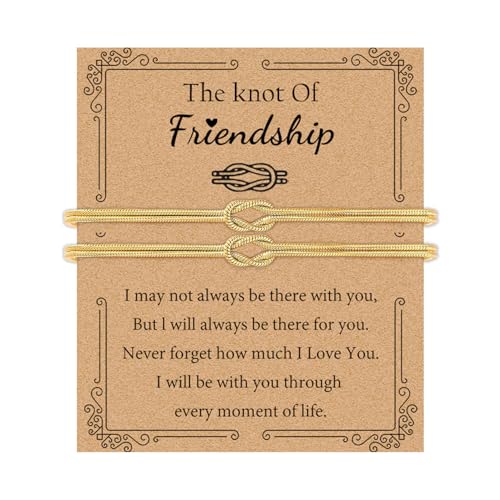 Matching Bracelets for Couples Love Knot Bracelet Pinky Promise Soulmate Relationship Friendship Bracelets Forever Infinity Jewelry Gifts for Women Teen Her Him (FRIENDSHIP)