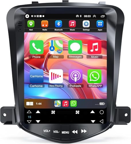 4+64G Android 13 Car Stereo for Chevrolet Chevy Cruze 2009-2015, 10.4 Inch IPS Touch Screen Car Radio Upgraded with Wireless Carplay/Android Auto,GPS, WiFi, Bluetooth,FM, Support OBD2/DVR/DPS